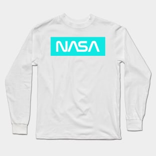 NASA Box Logo - Turquoise 2 Long Sleeve T-Shirt